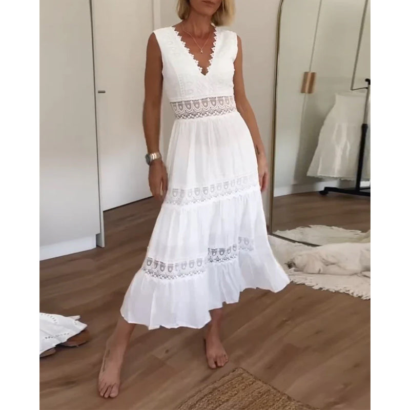 Nadine | Elegante Kantjurk met V-Hals