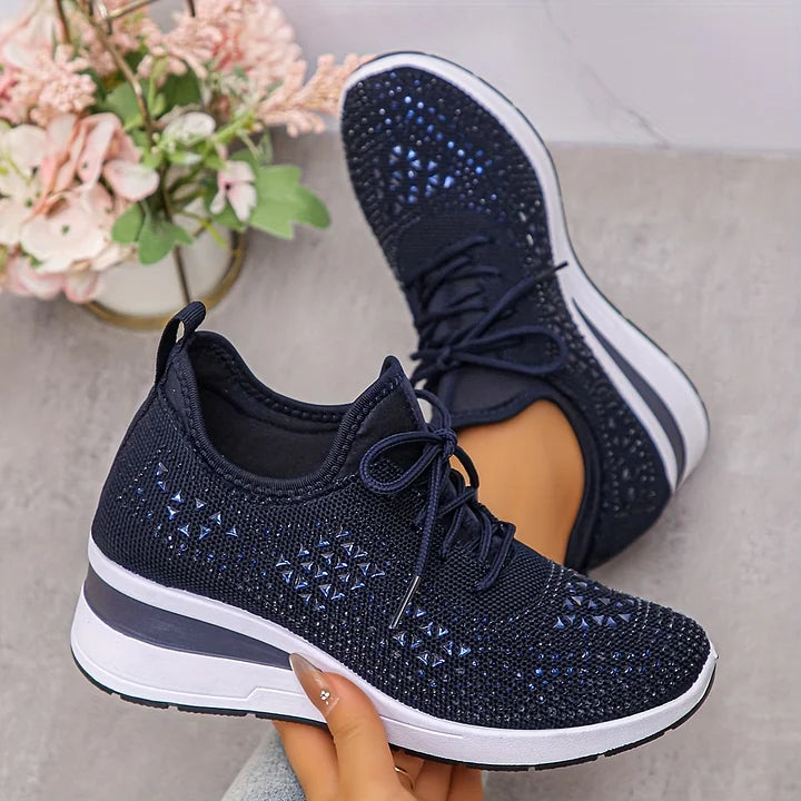 Margriet | Orthopedische sneakers met sprankelende strass