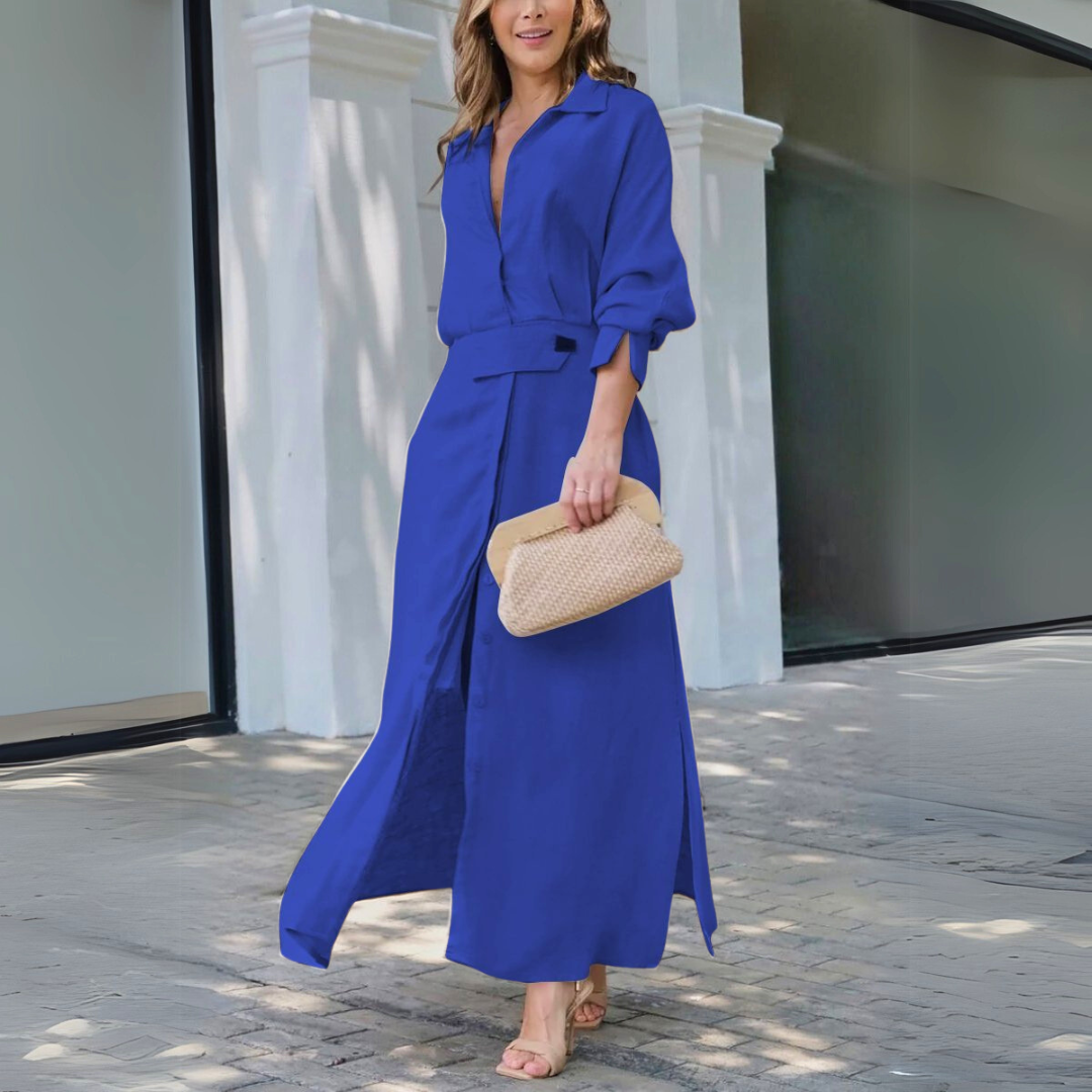 Marleen | Elegant Maxi Jurk met V-Hals