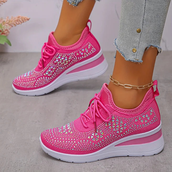 Margriet | Orthopedische sneakers met sprankelende strass