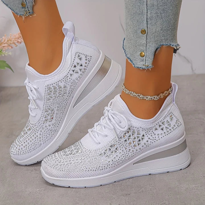 Margriet | Orthopedische sneakers met sprankelende strass