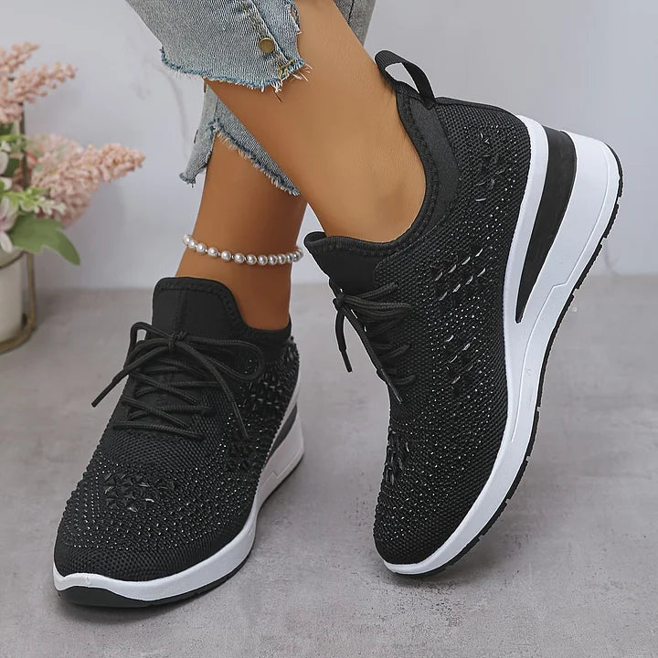 Margriet | Orthopedische sneakers met sprankelende strass