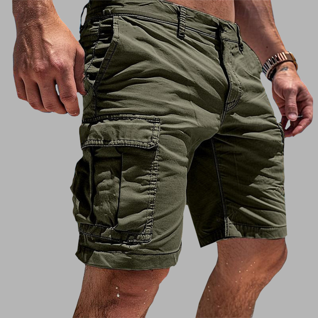David | Klassieke Katoenen Cargo Shorts voor Comfort en Functionaliteit