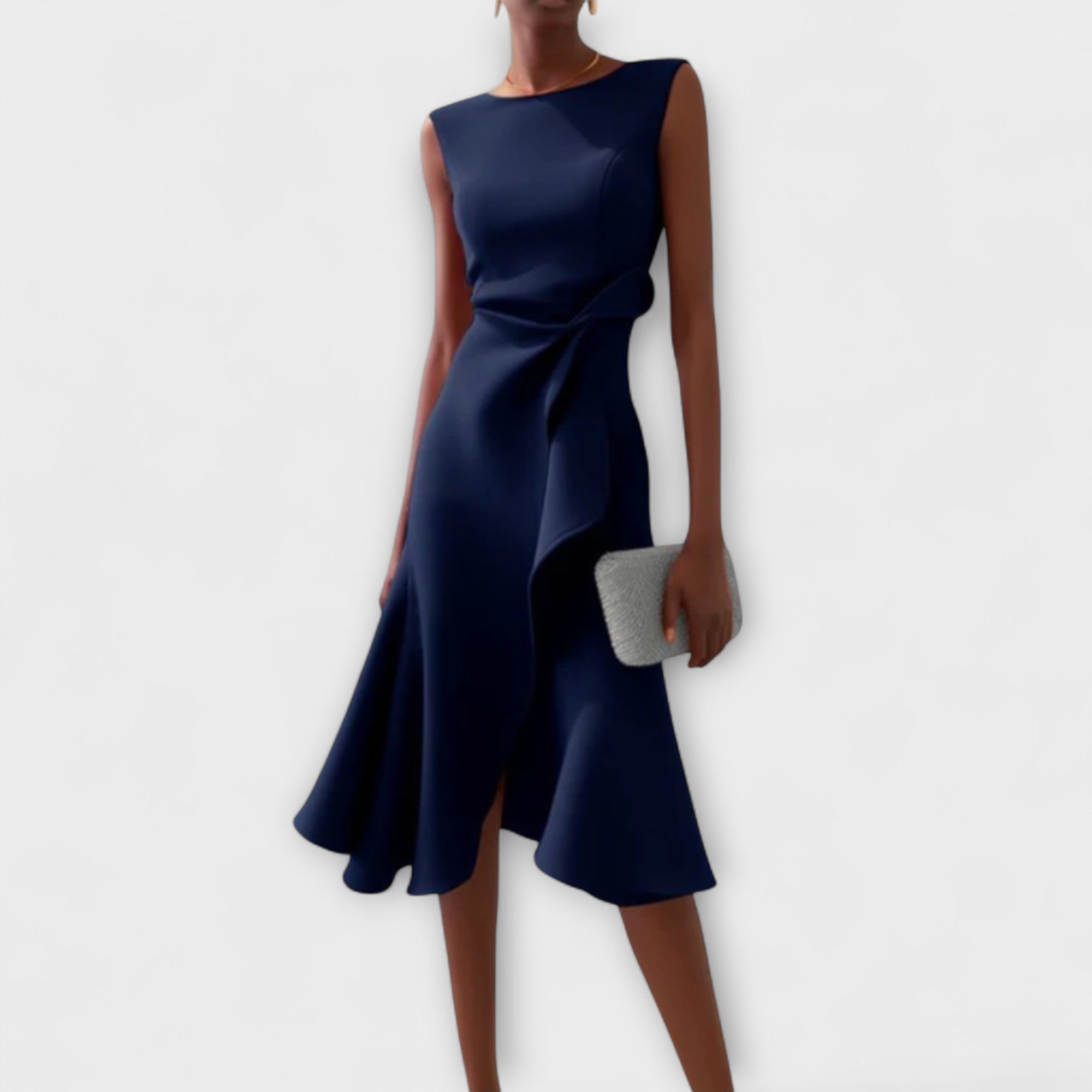 JUDITH | DRAPIERTES ASYMMETRISCH MIDI-JURK