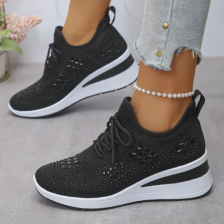 Margriet | Orthopedische sneakers met sprankelende strass