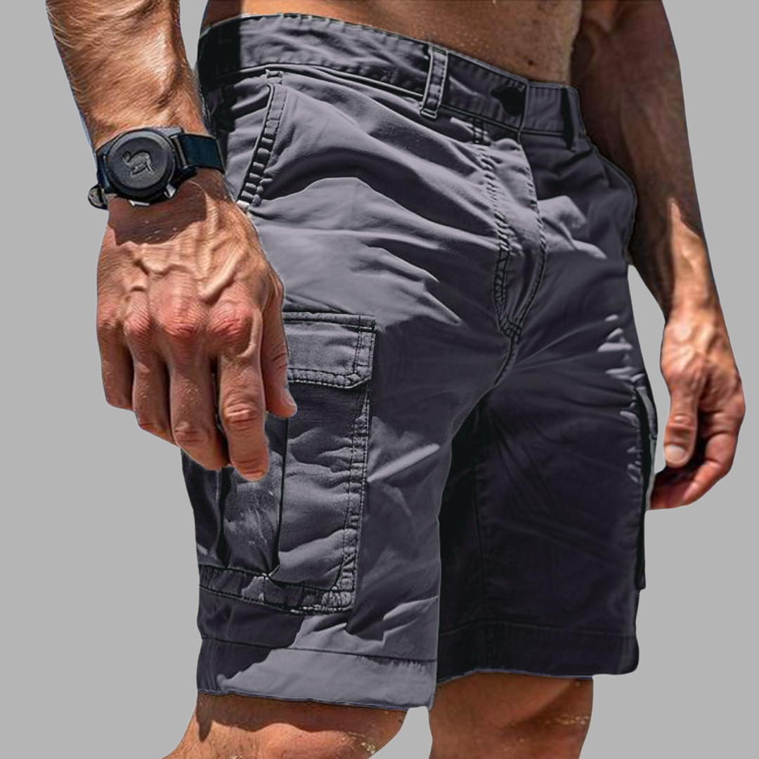 David | Klassieke Katoenen Cargo Shorts voor Comfort en Functionaliteit