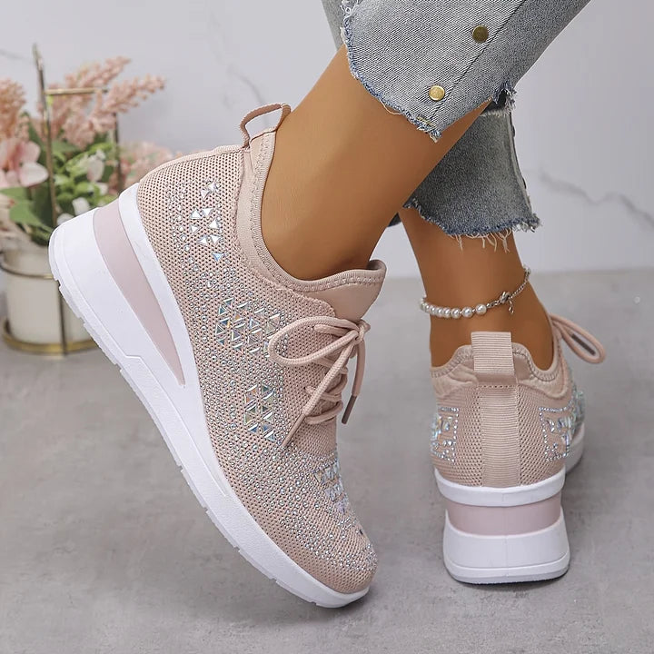 Margriet | Orthopedische sneakers met sprankelende strass
