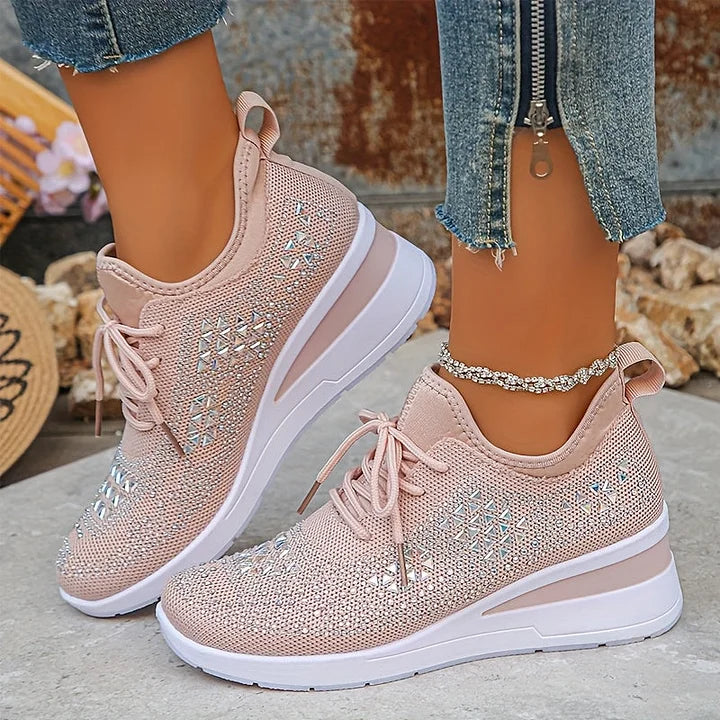Margriet | Orthopedische sneakers met sprankelende strass