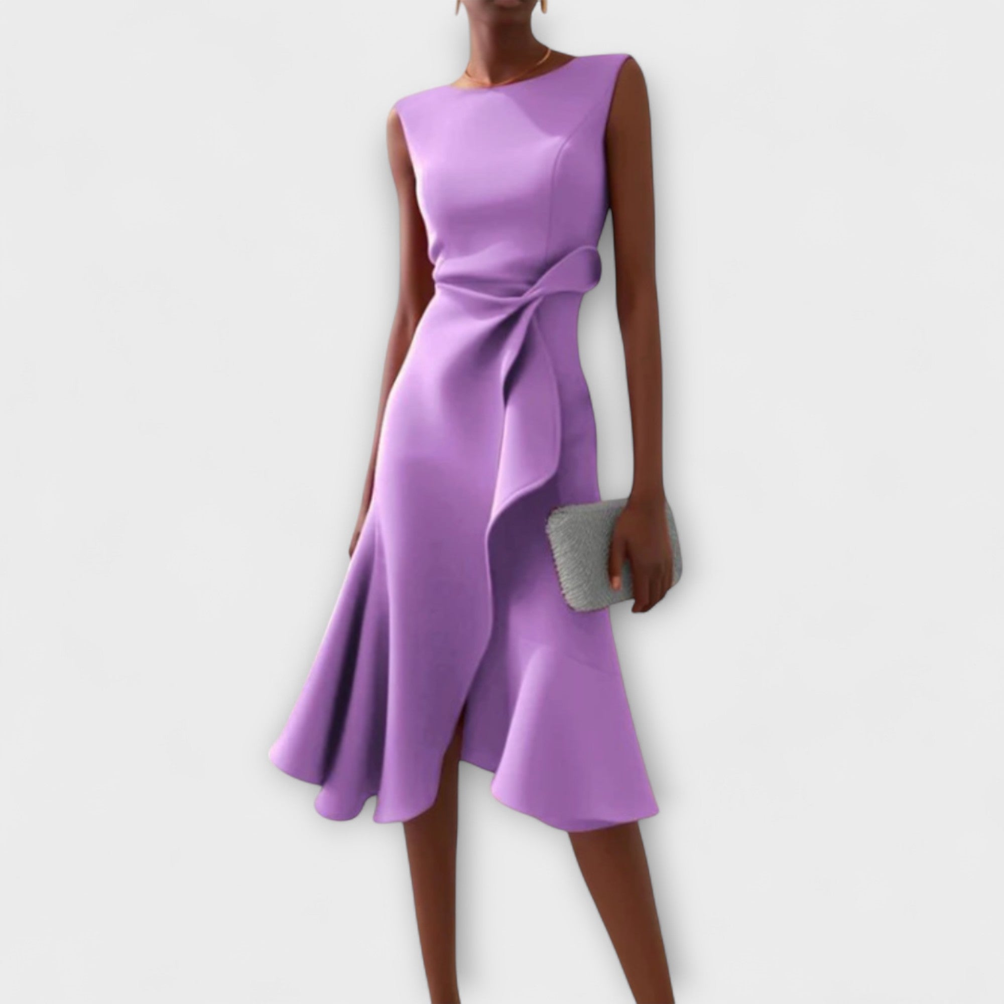 JUDITH | DRAPIERTES ASYMMETRISCH MIDI-JURK