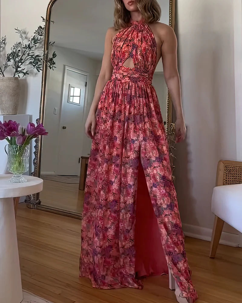 Karen | Lange Rugloze Jurk