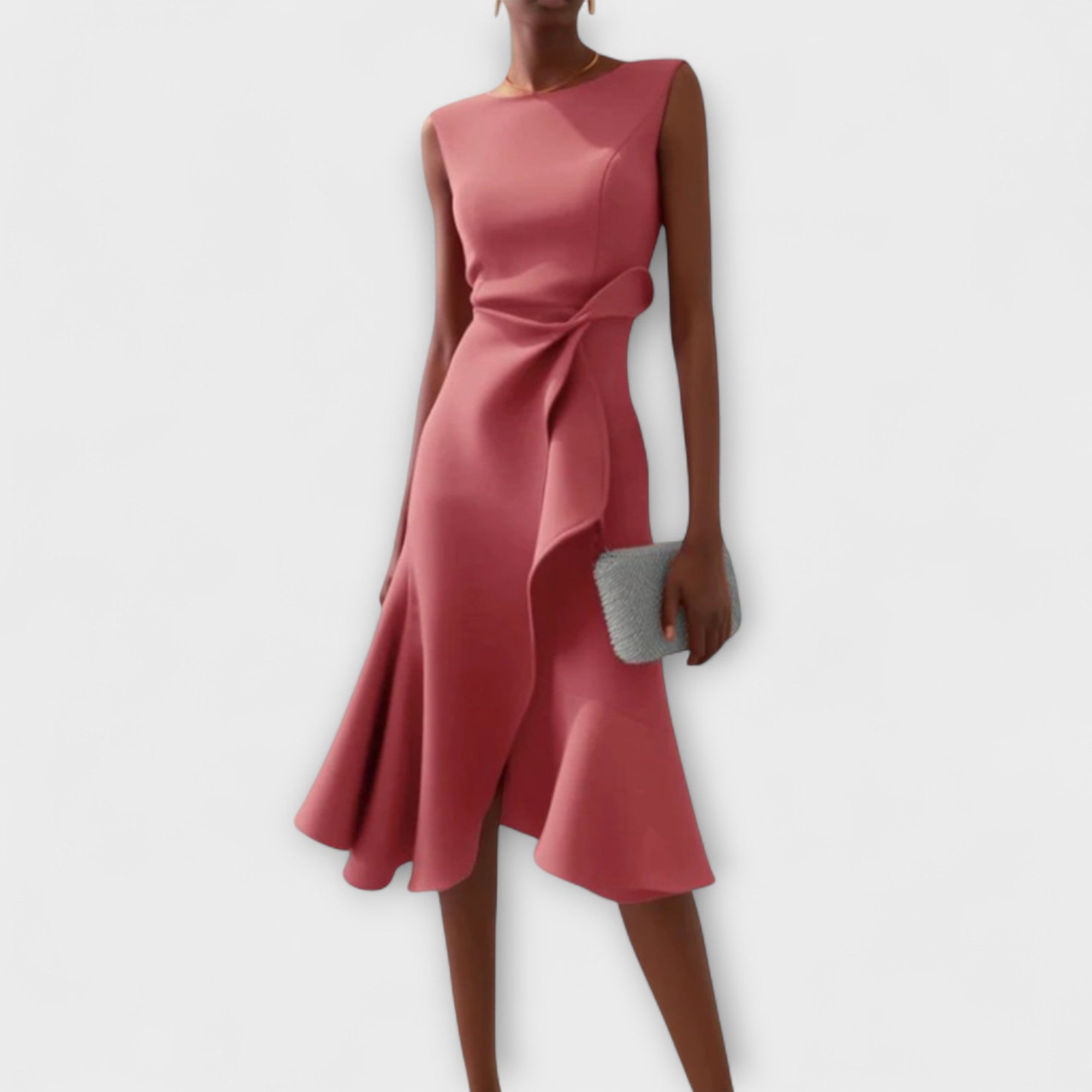 JUDITH | DRAPIERTES ASYMMETRISCH MIDI-JURK