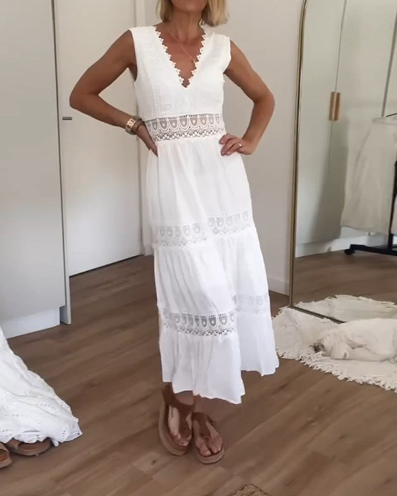 Nadine | Elegante Kantjurk met V-Hals