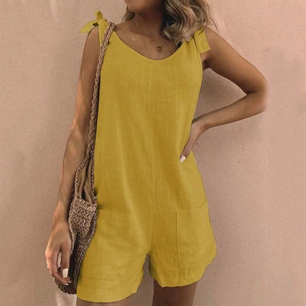 Mirjam | Jumpsuit met Strikbandjes en Zakken