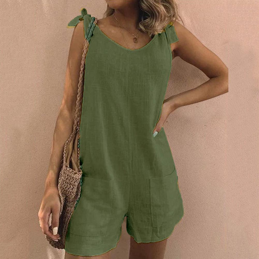 Mirjam | Jumpsuit met Strikbandjes en Zakken