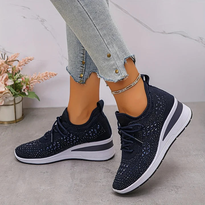 Margriet | Orthopedische sneakers met sprankelende strass