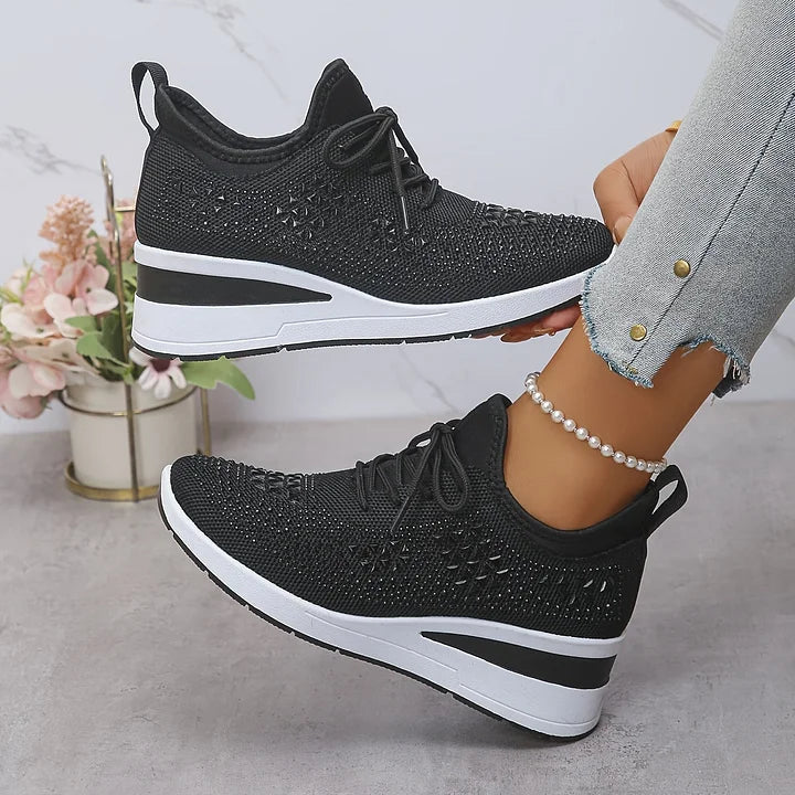 Margriet | Orthopedische sneakers met sprankelende strass