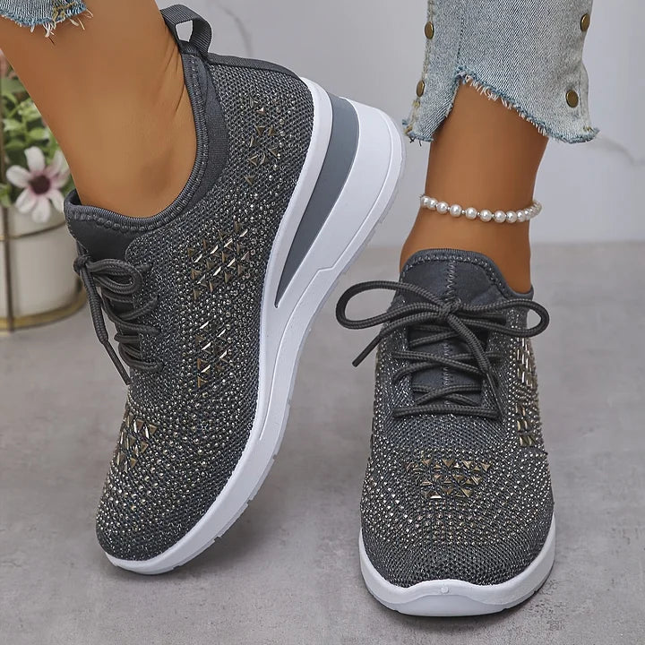 Margriet | Orthopedische sneakers met sprankelende strass