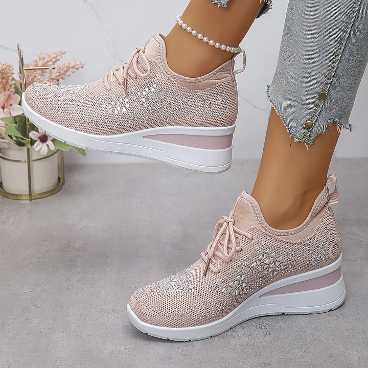 Margriet | Orthopedische sneakers met sprankelende strass