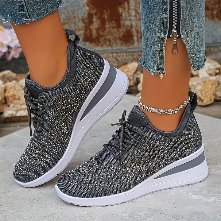 Margriet | Orthopedische sneakers met sprankelende strass