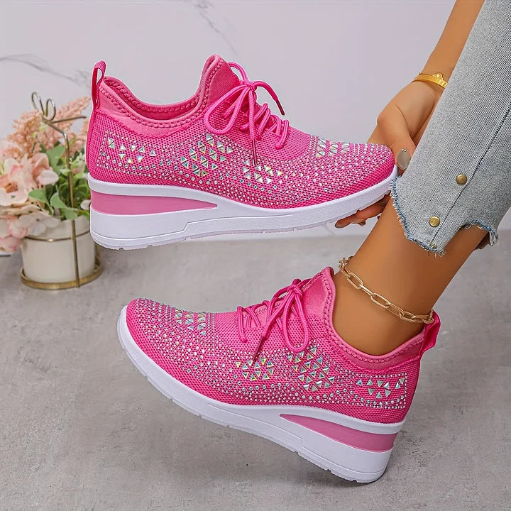 Margriet | Orthopedische sneakers met sprankelende strass