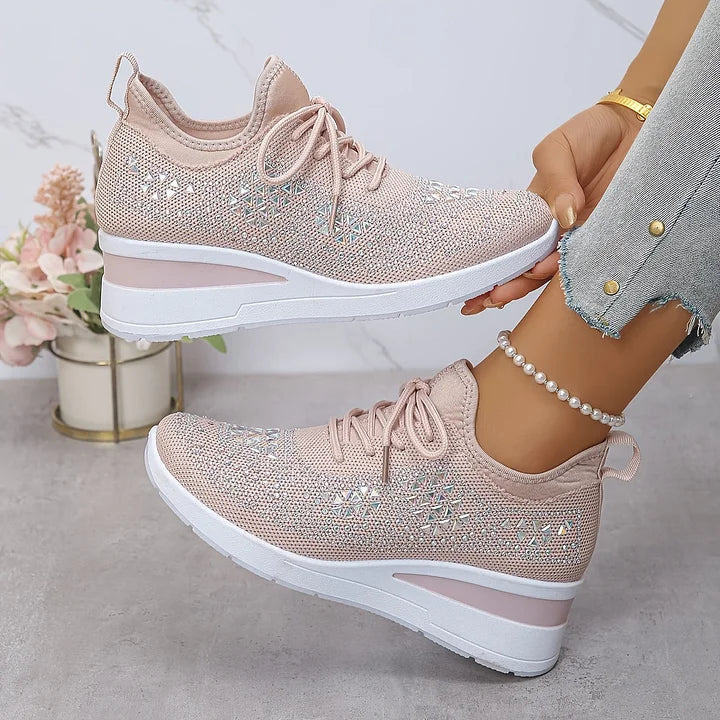 Margriet | Orthopedische sneakers met sprankelende strass