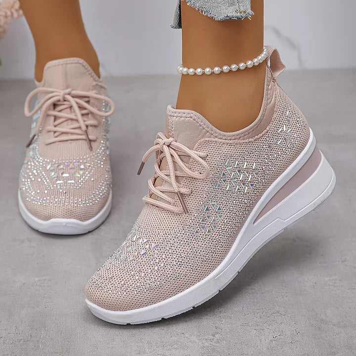 Margriet | Orthopedische sneakers met sprankelende strass