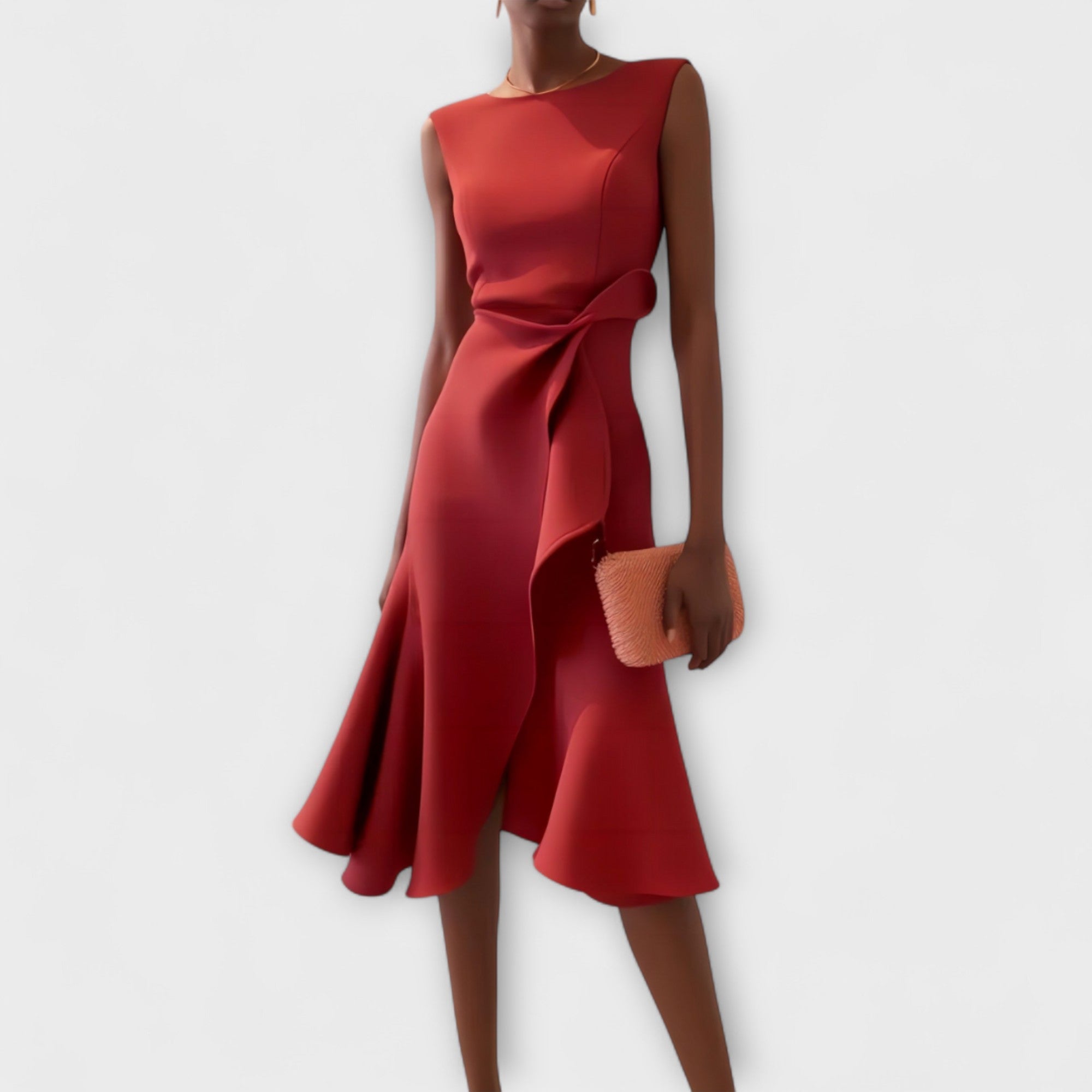 JUDITH | DRAPIERTES ASYMMETRISCH MIDI-JURK