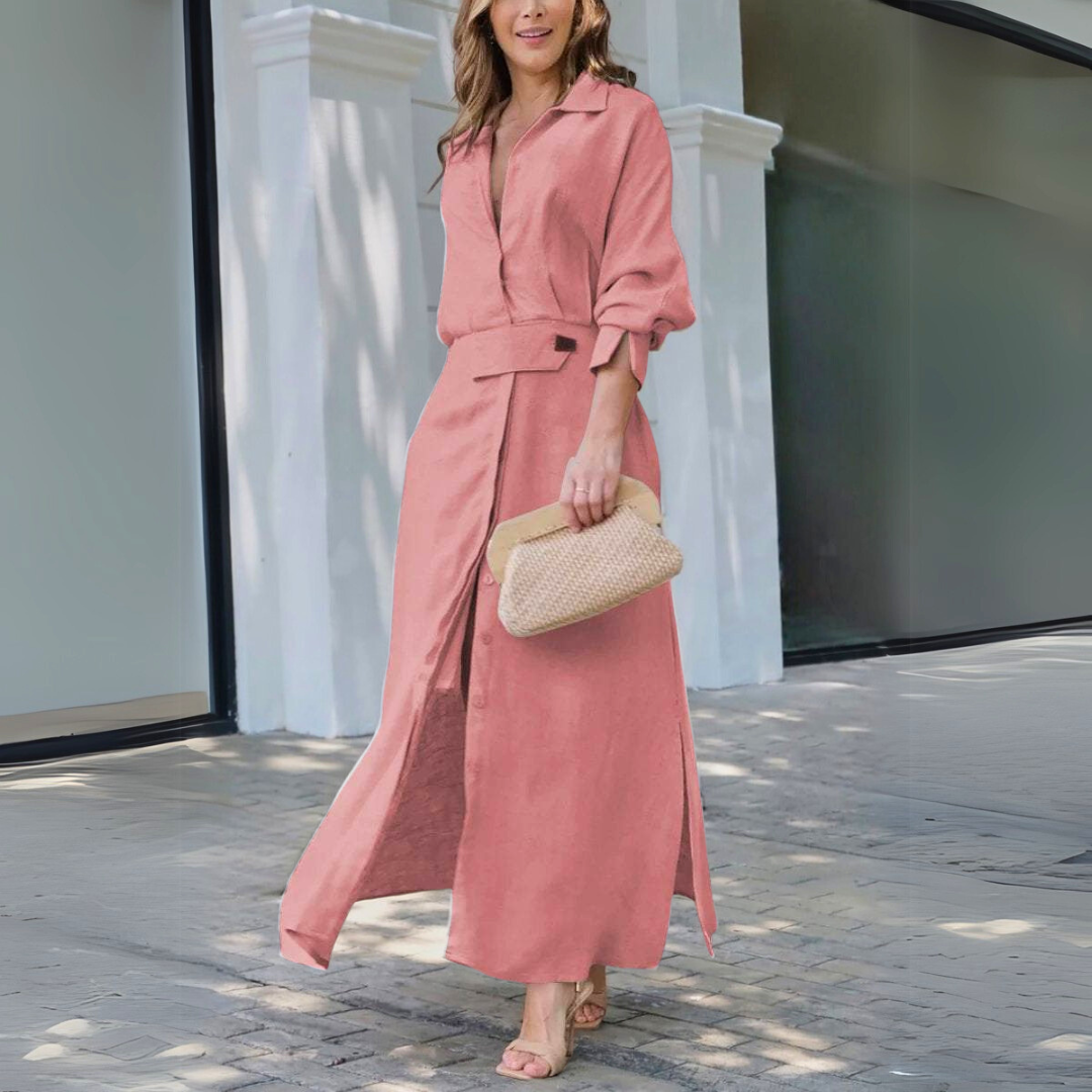 Marleen | Elegant Maxi Jurk met V-Hals
