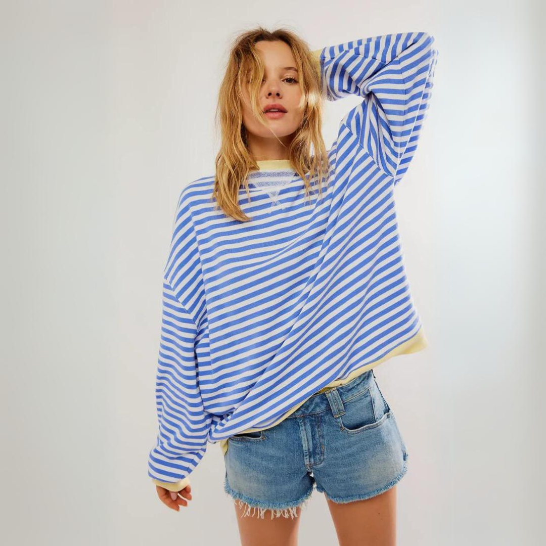 OFELIA™ | OVERSIZE STREEPJES TRUI