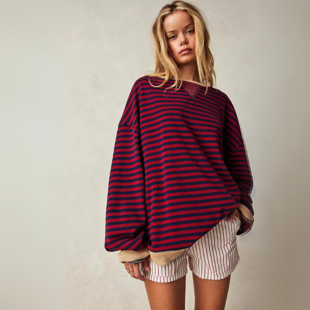 OFELIA™ | OVERSIZE STREEPJES TRUI