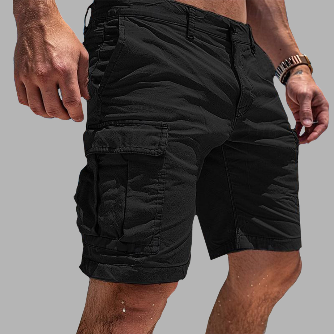 David | Klassieke Katoenen Cargo Shorts voor Comfort en Functionaliteit