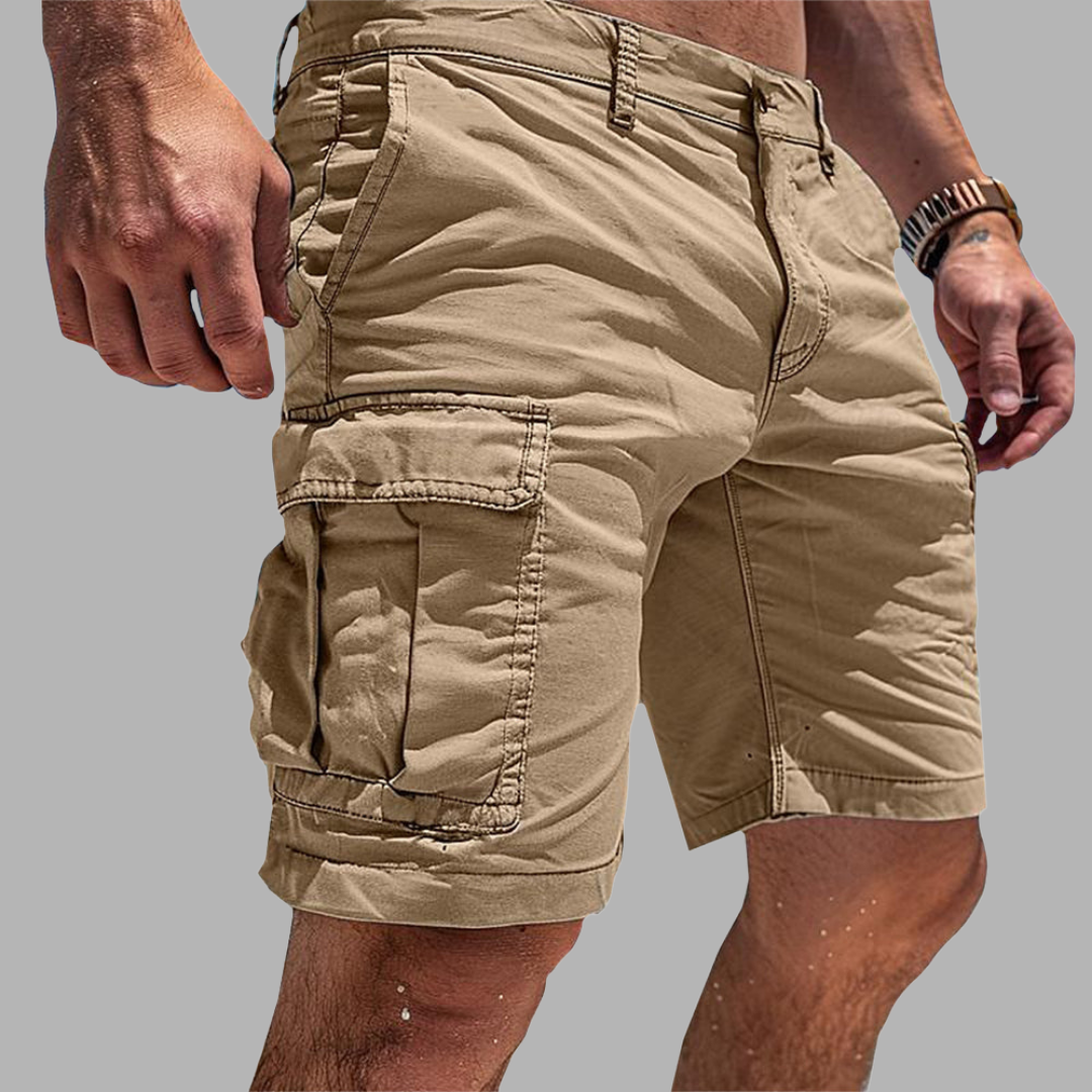 David | Klassieke Katoenen Cargo Shorts voor Comfort en Functionaliteit