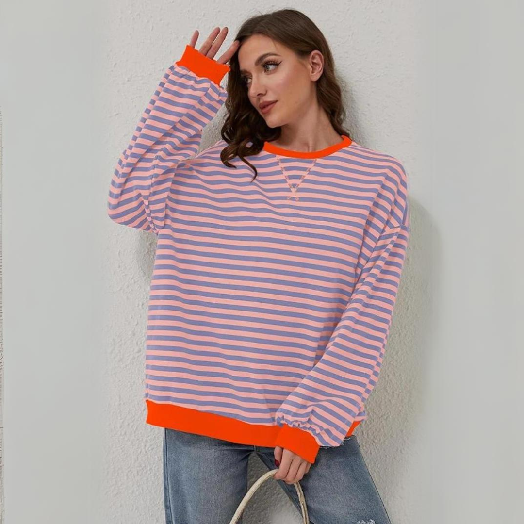 OFELIA™ | OVERSIZE STREEPJES TRUI