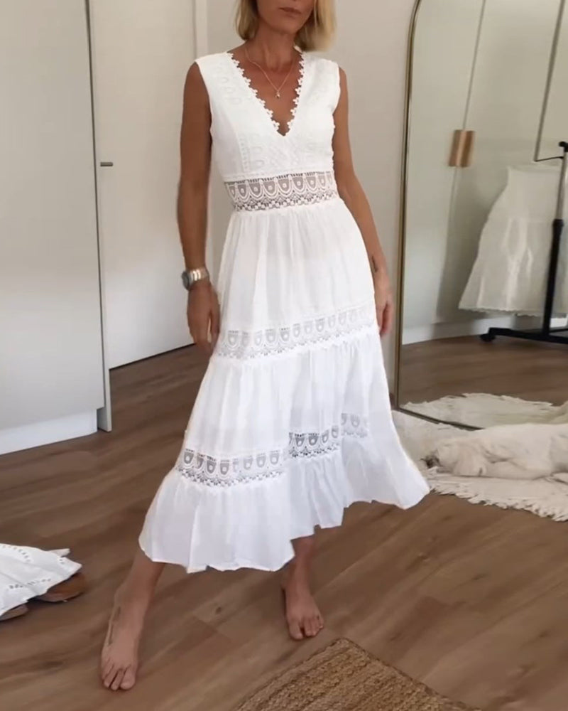 Nadine | Elegante Kantjurk met V-Hals