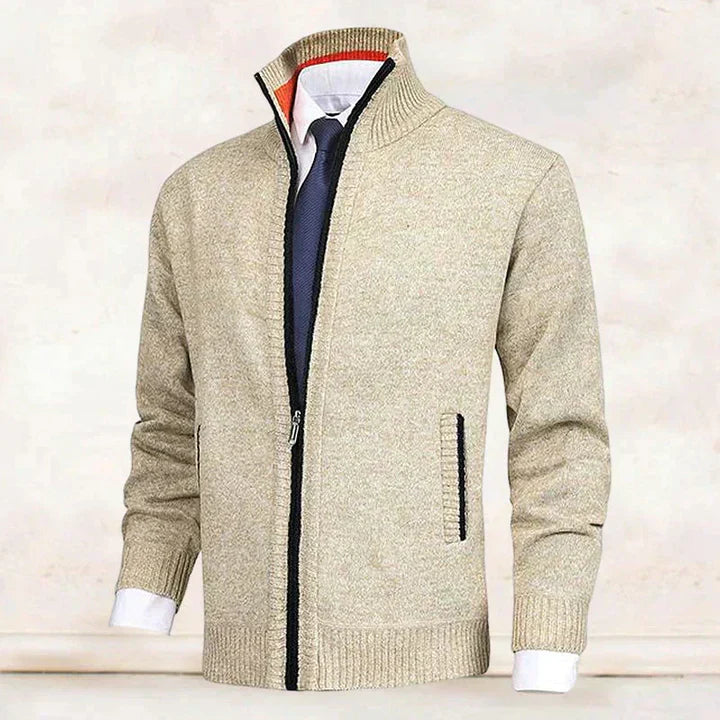 MATTEO™ | PREMIUM CARDIGAN MET HOOGE KRAAG EN RITSSLUITING