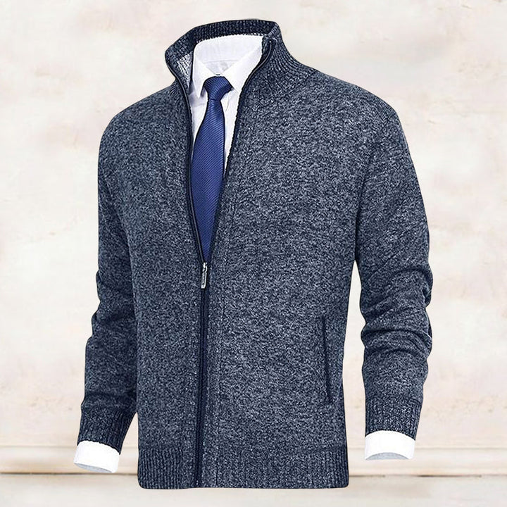 MATTEO™ | PREMIUM CARDIGAN MET HOOGE KRAAG EN RITSSLUITING
