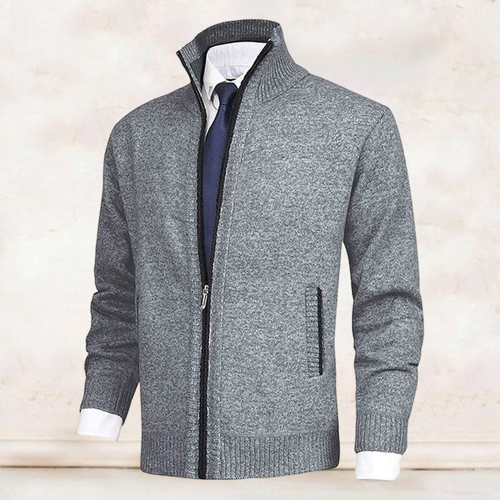 MATTEO™ | PREMIUM CARDIGAN MET HOOGE KRAAG EN RITSSLUITING