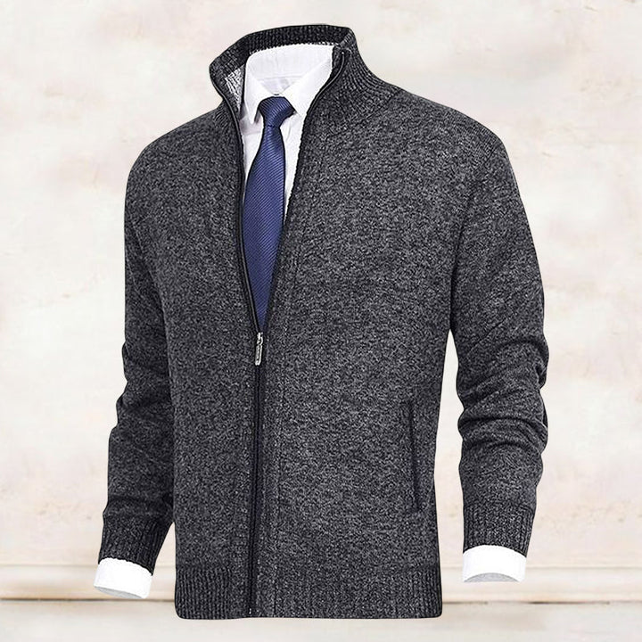 MATTEO™ | PREMIUM CARDIGAN MET HOOGE KRAAG EN RITSSLUITING