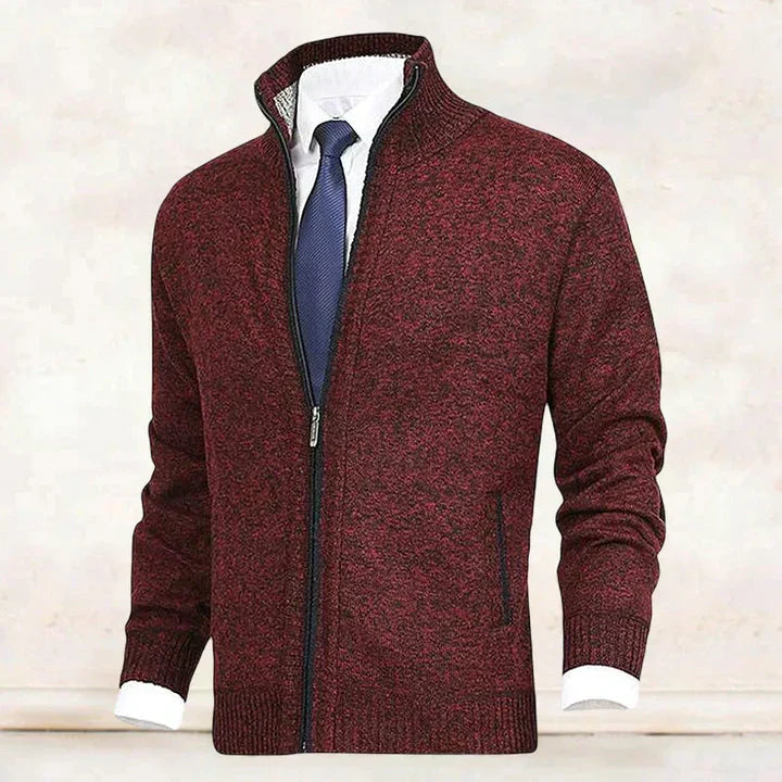 MATTEO™ | PREMIUM CARDIGAN MET HOOGE KRAAG EN RITSSLUITING