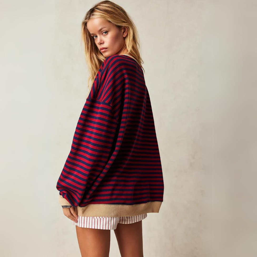 OFELIA™ | OVERSIZE STREEPJES TRUI