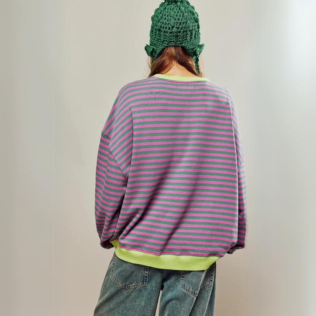 OFELIA™ | OVERSIZE STREEPJES TRUI