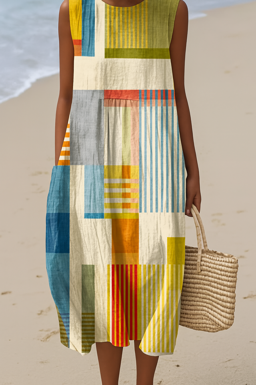 Karolien | Robe Patchwork Moderne